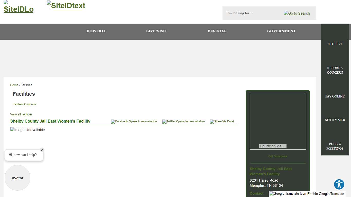 Facilities • Shelby County, TN • CivicEngage